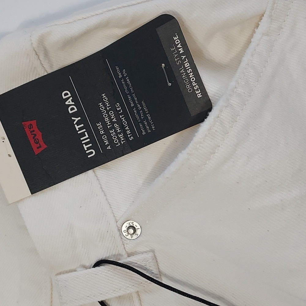 Levi's Off-White Straight Leg Jeans - Picture 5 of 14